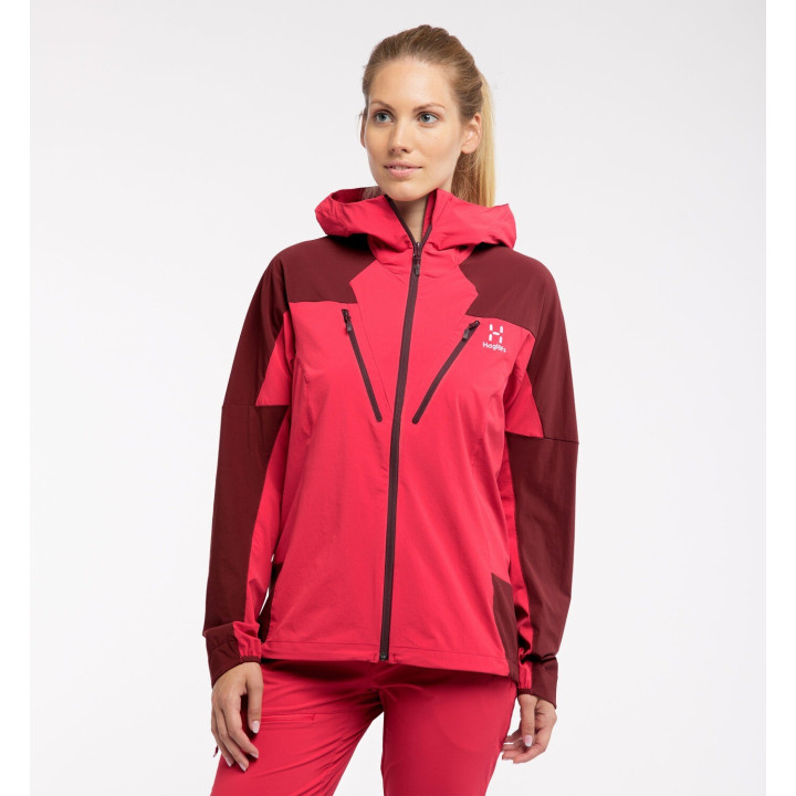 Kurtka softshellowa HAGLOFS TEGUS JACKET W hibiscus red/maroon red