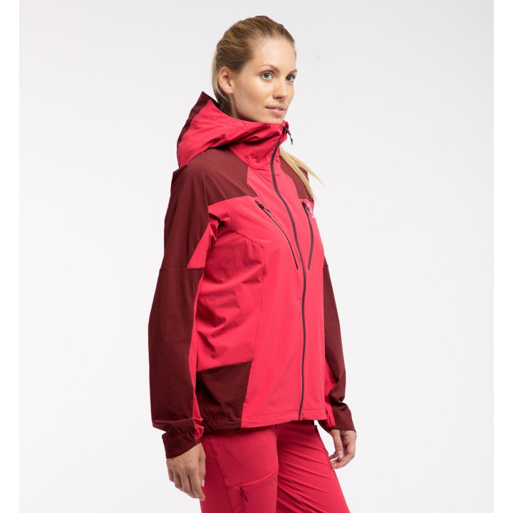 Kurtka softshellowa HAGLOFS TEGUS JACKET W hibiscus red/maroon red