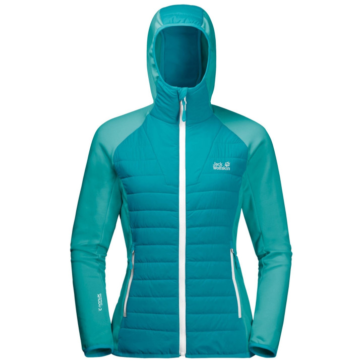 Bluza polarowa JACK WOLFSKIN CROSSING PEAK JKT W dark cyan