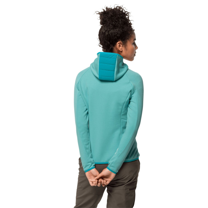 Bluza polarowa JACK WOLFSKIN CROSSING PEAK JKT W dark cyan