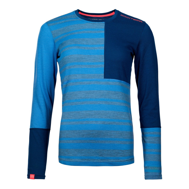 Koszulka ORTOVOX 185 Rock'N'Wool Long Sleeve Women sky blue