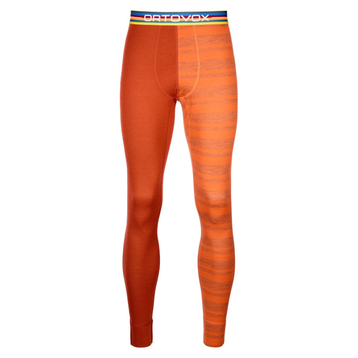 Kalesony ORTOVOX 185  Rock'N'Wool Long Pants Men desert orange