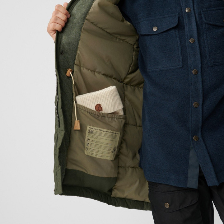 Kurtka FJALLRAVEN Singi Wool Padded Parka dark navy