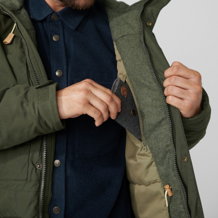 Kurtka FJALLRAVEN Singi Wool Padded Parka dark navy