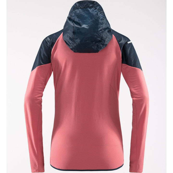 Bluza HAGLOFS L.I.M HYBRID HOOD WOMEN tulip pink/tarn blue