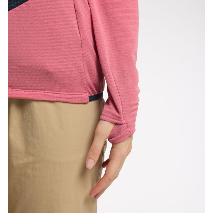 Bluza HAGLOFS L.I.M HYBRID HOOD WOMEN tulip pink/tarn blue