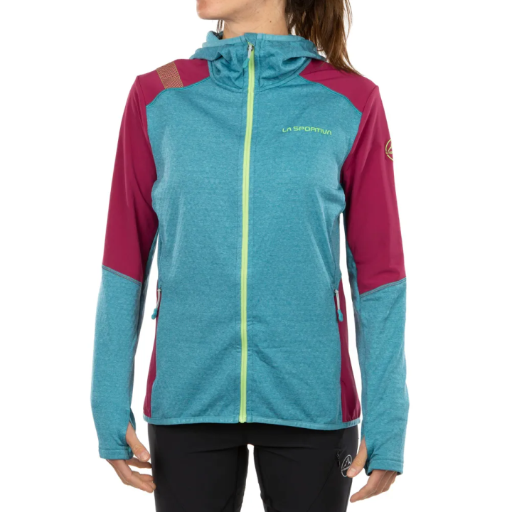 Bluza LA SPORTIVA Existence Hoody Women topaz/red plum