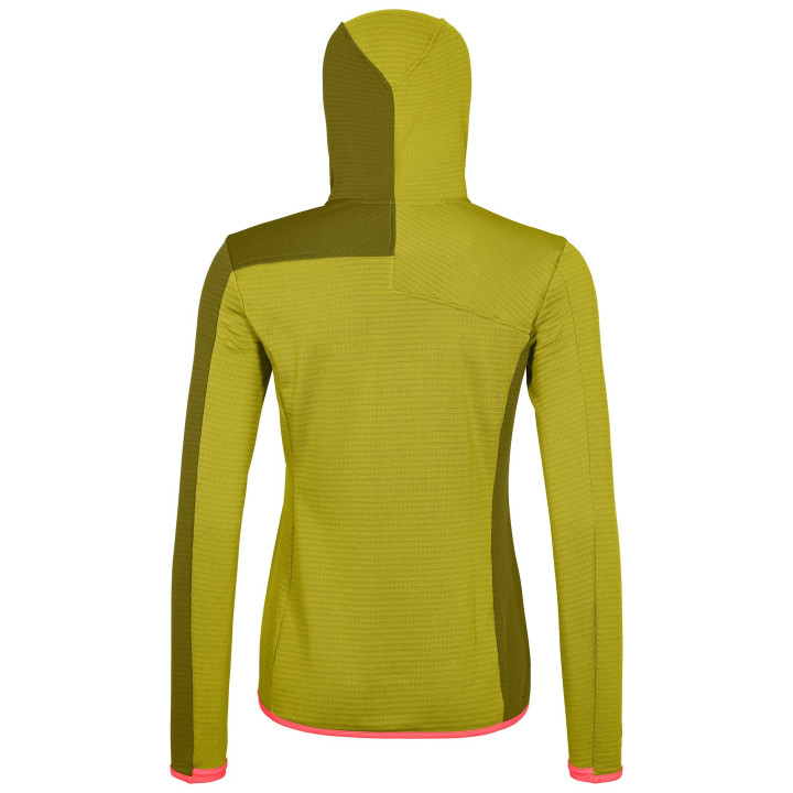 Bluza ORTOVOX FLEECE LIGHT GRID HOODY Women dirty daisy