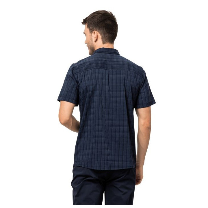 Koszula JACK WOLFSKIN  RAYS STRETCH VENT SHIRT MEN night blue checks