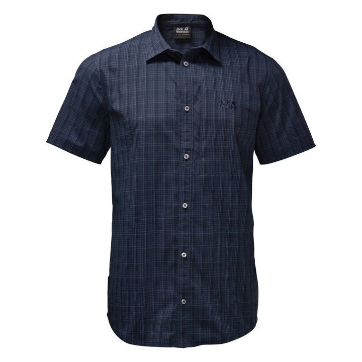 Koszula JACK WOLFSKIN  RAYS STRETCH VENT SHIRT MEN night blue checks