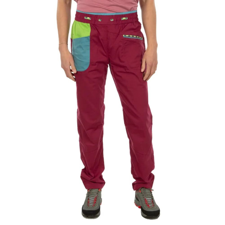 Spodnie LA SPORTIVA Mandala Pant Women red plum/lime green