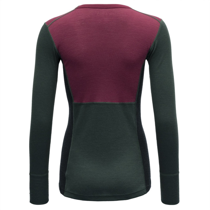 Koszulka DEVOLD Lauparen Merino 190 Women beetroot/woods/ink