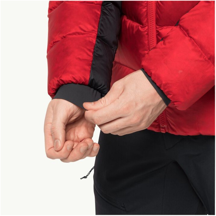 KURTKA PUCHOWA JACK WOLFSKIN NEBELHORN DOWN HOODY M adrenaline red