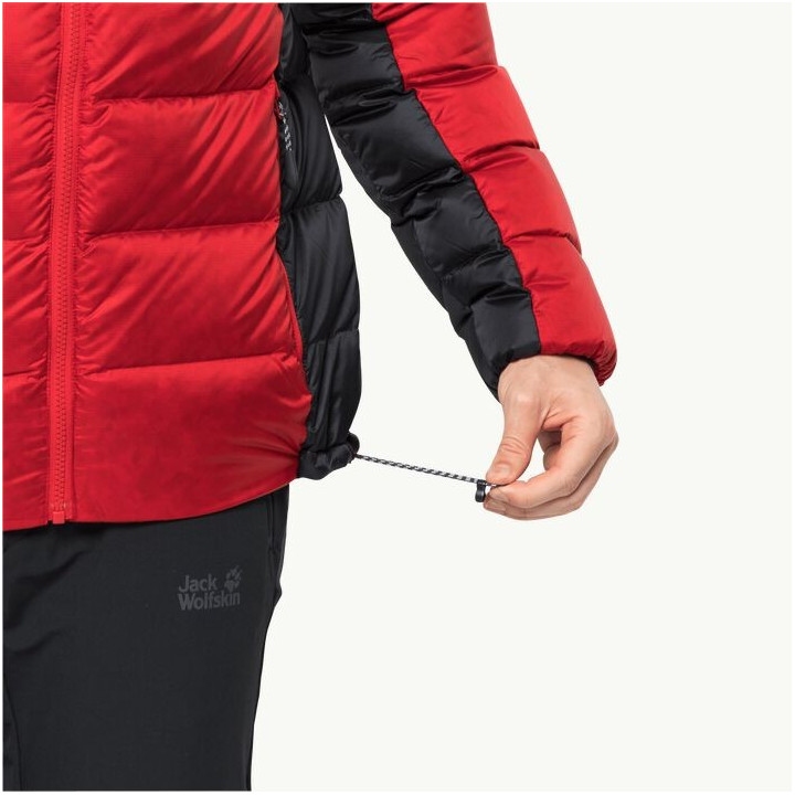 KURTKA PUCHOWA JACK WOLFSKIN NEBELHORN DOWN HOODY M adrenaline red