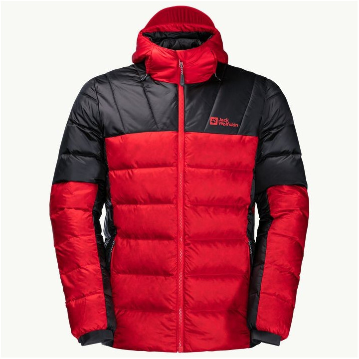 KURTKA PUCHOWA JACK WOLFSKIN NEBELHORN DOWN HOODY M adrenaline red