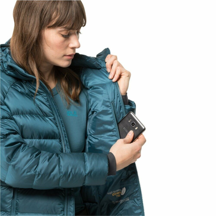 KURTKA PUCHOWA JACK WOLFSKIN NEBELHORN DOWN HOODY W blue coral