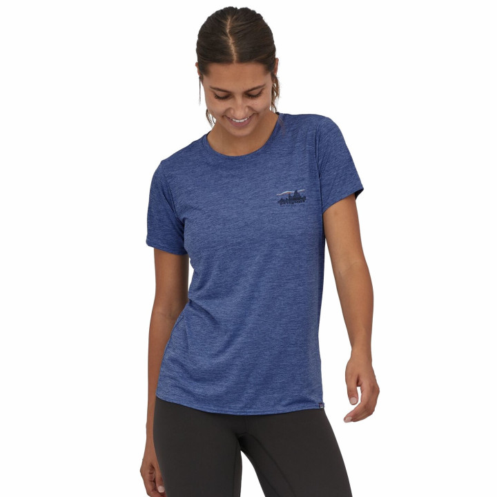 Koszulka PATAGONIA Women's Capilene® Cool Daily Graphic Shirt 73 skyline: current blue X-Dye