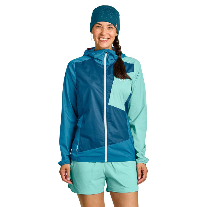 Kurtka ORTOVOX Windbreaker Jacket Women petrol blue