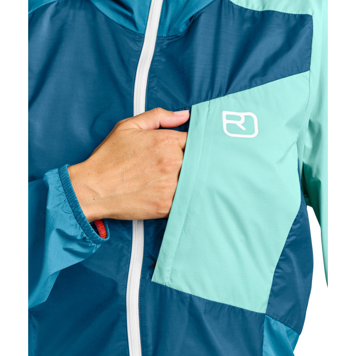 Kurtka ORTOVOX Windbreaker Jacket Women petrol blue