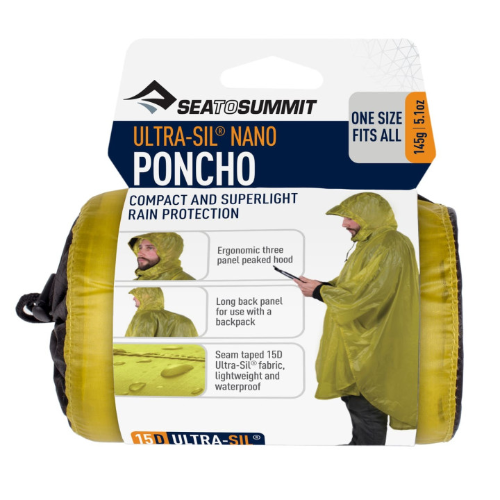 Poncho przeciwdeszczowe SEA TO SUMMIT Ultra-Sil Nano Poncho lime