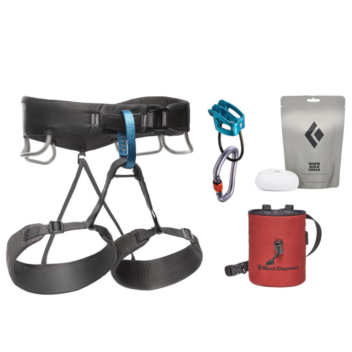 Zestaw do wspinaczki BLACK DIAMOND Momentum Harness Package anthracite
