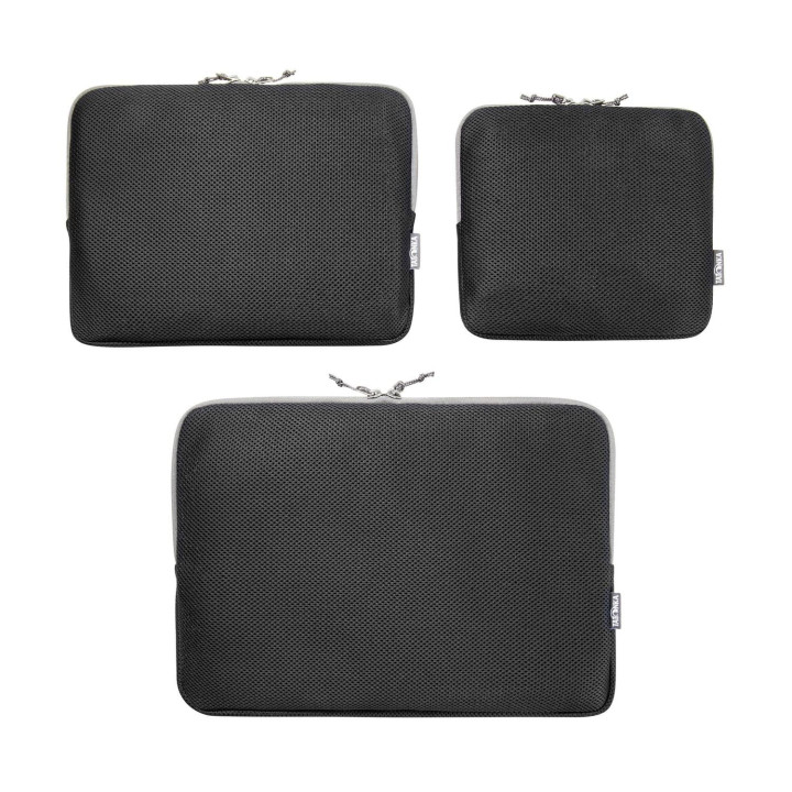 Wyściełane saszetki z siatki TATONKA Air-Mesh Pocket Set III black