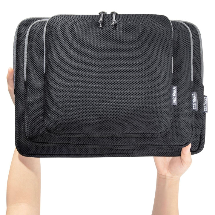 Wyściełane saszetki z siatki TATONKA Air-Mesh Pocket Set III black