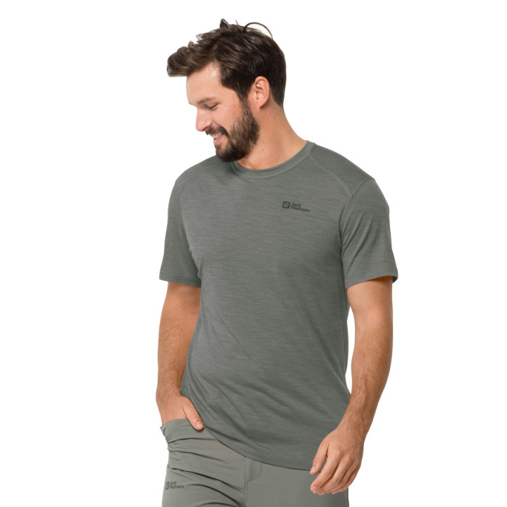 Koszulka JACK WOLFSKIN Kammweg S/S Men gecko green