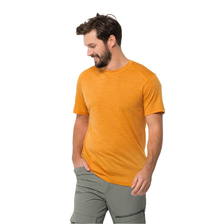 Koszulka JACK WOLFSKIN Kammweg S/S Men orange pop