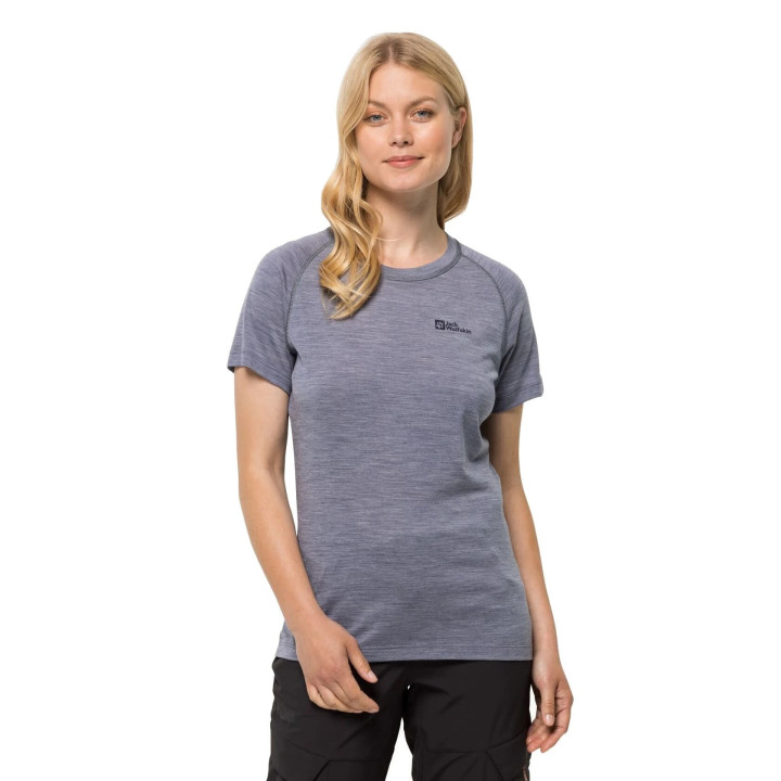 Koszulka JACK WOLFSKIN Kammweg S/S Women dolphin