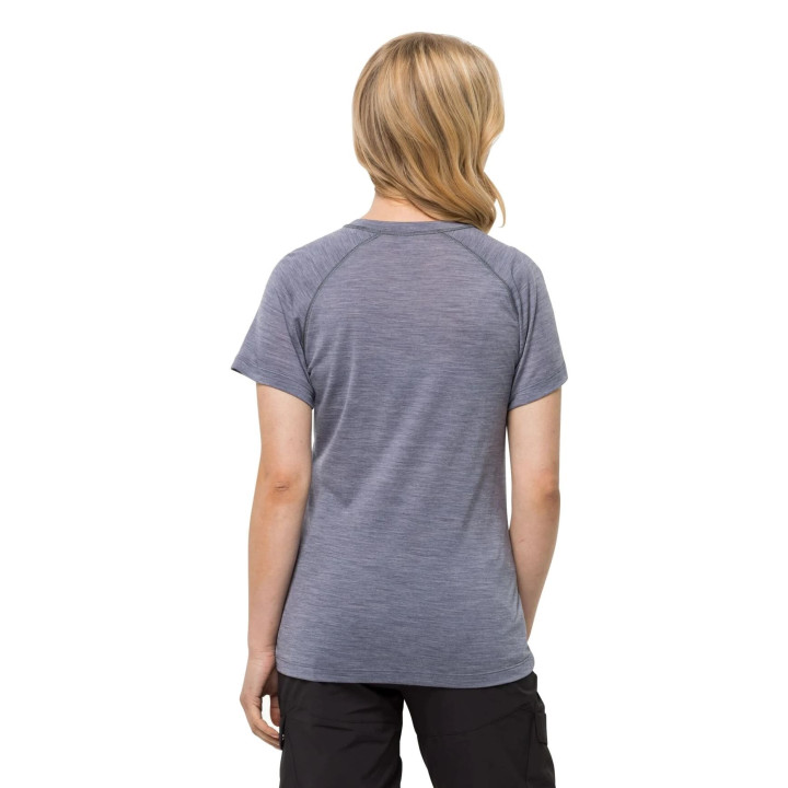Koszulka JACK WOLFSKIN Kammweg S/S Women dolphin