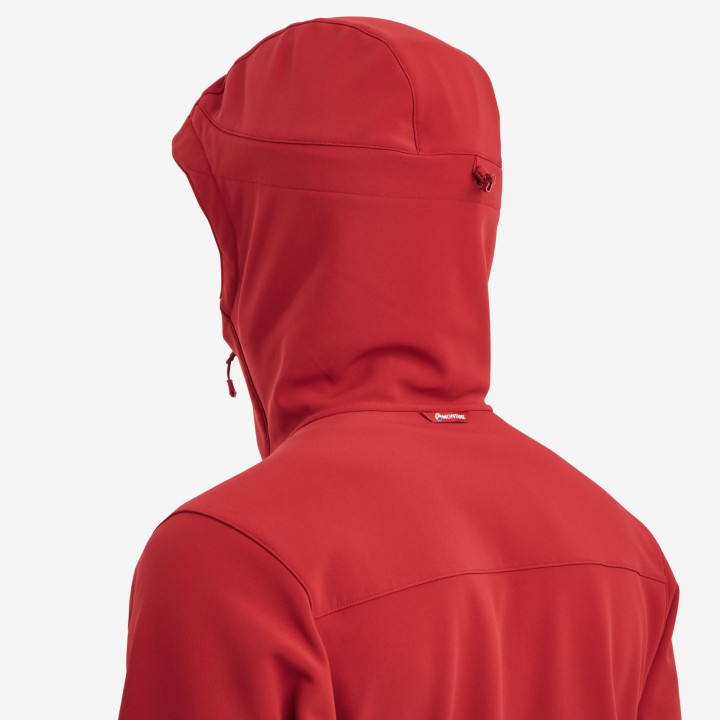 Kurtka MONTANE Men's Windjammer XPD Hooded Softshell Jacket acer red