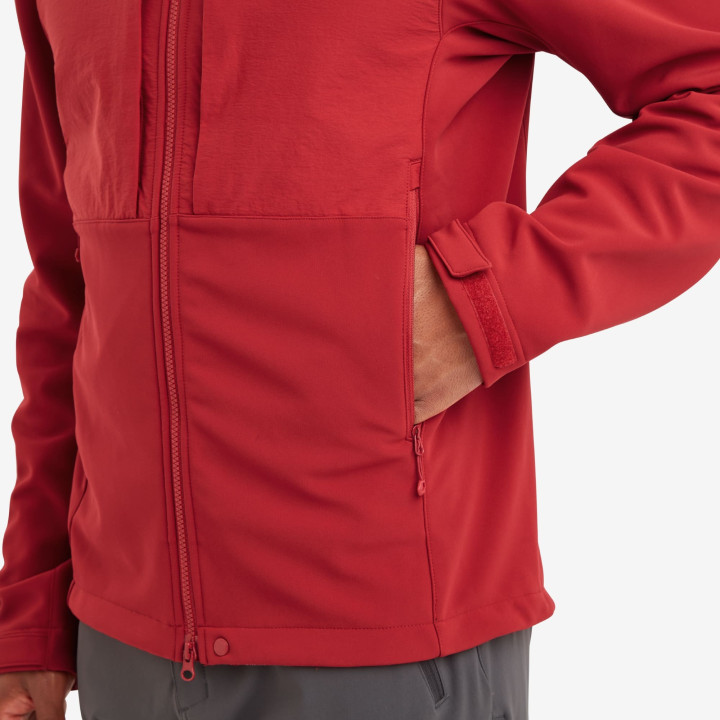 Kurtka MONTANE Men's Windjammer XPD Hooded Softshell Jacket acer red