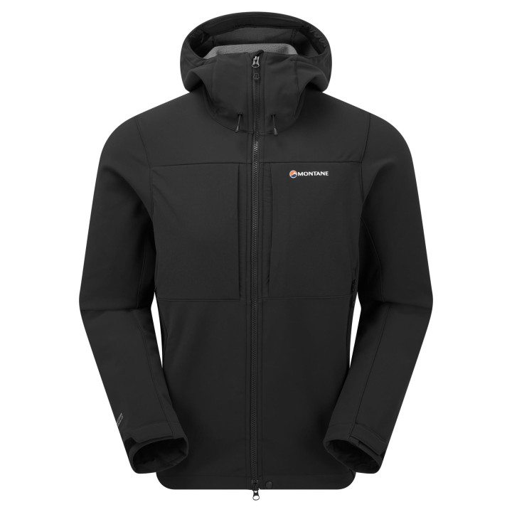 Kurtka MONTANE Men's Windjammer XPD Hooded Softshell Jacket black
