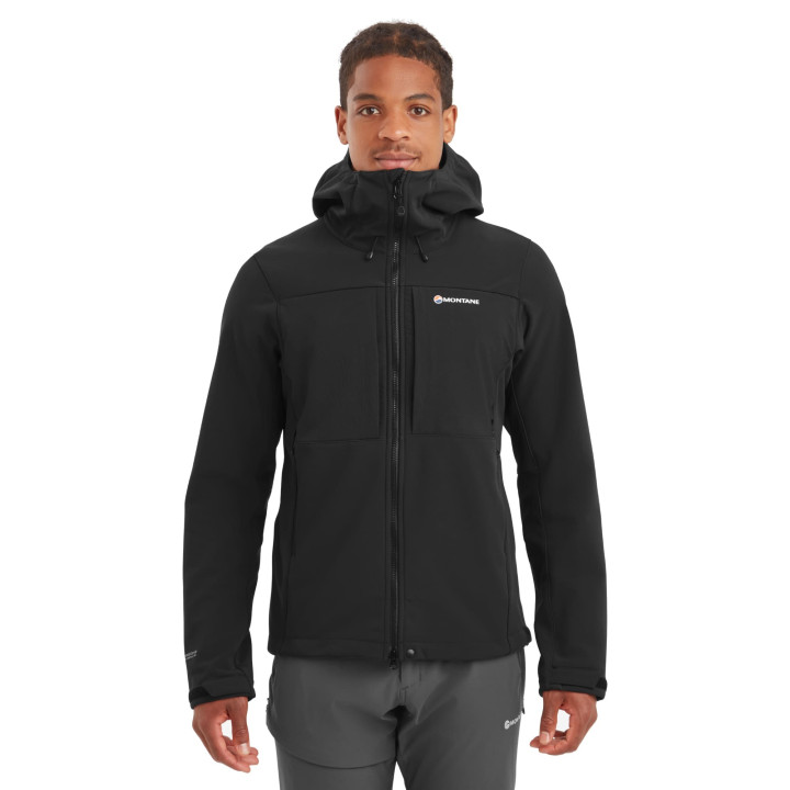 Kurtka MONTANE Men's Windjammer XPD Hooded Softshell Jacket black
