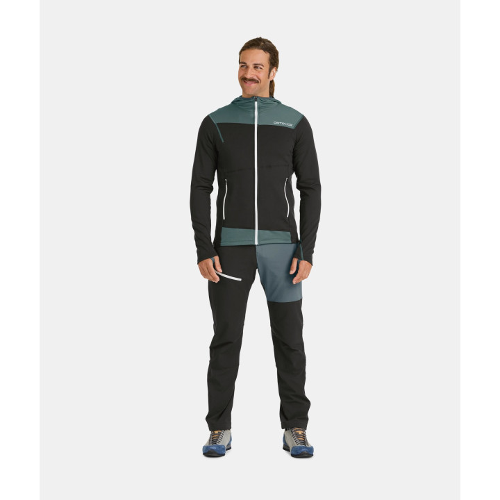 Bluza ORTOVOX FLEECE LIGHT HOODY deep ocean