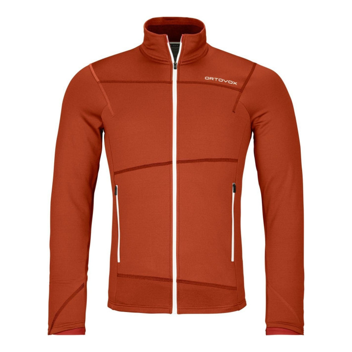 Bluza ORTOVOX FLEECE LIGHT JACKET clay orange