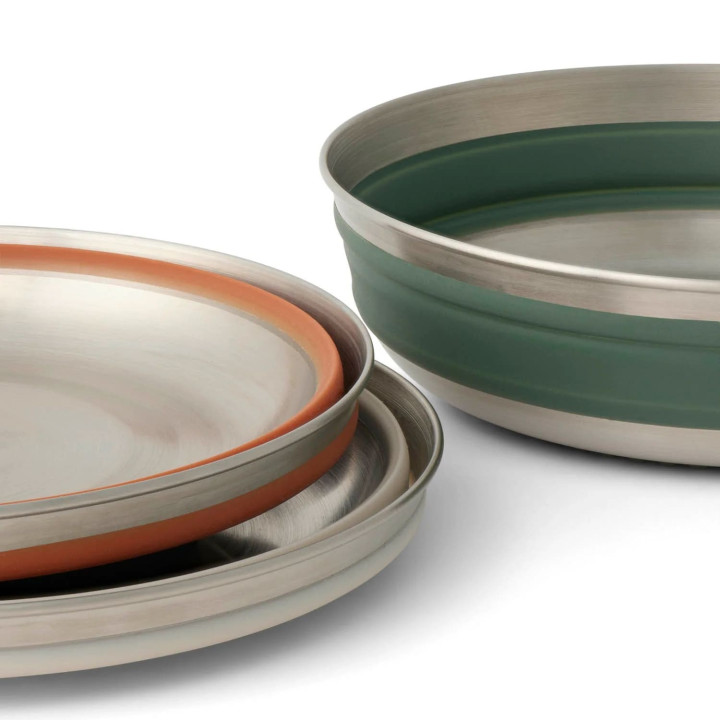 Składany talerz SEA TO SUMMIT Detour Stainless Steel Collapsible Bowl beluga grey