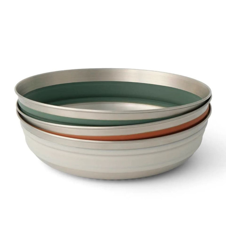 Składany talerz SEA TO SUMMIT Detour Stainless Steel Collapsible Bowl beluga grey