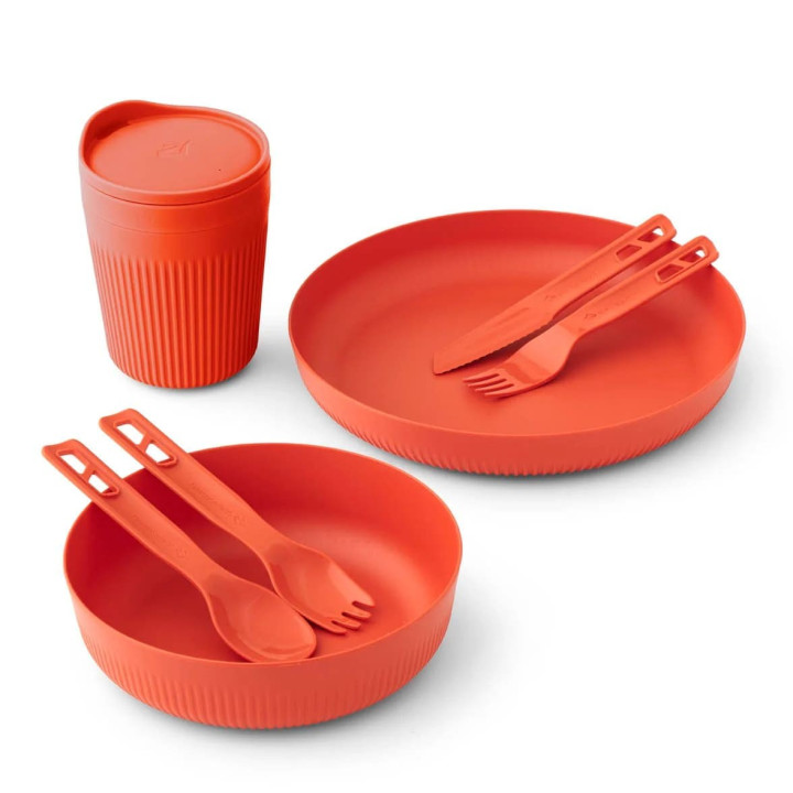 Zestaw naczyń turystycznych SEA TO SUMMIT Passage Dinnerware Set - [7 elementów] spicy orange