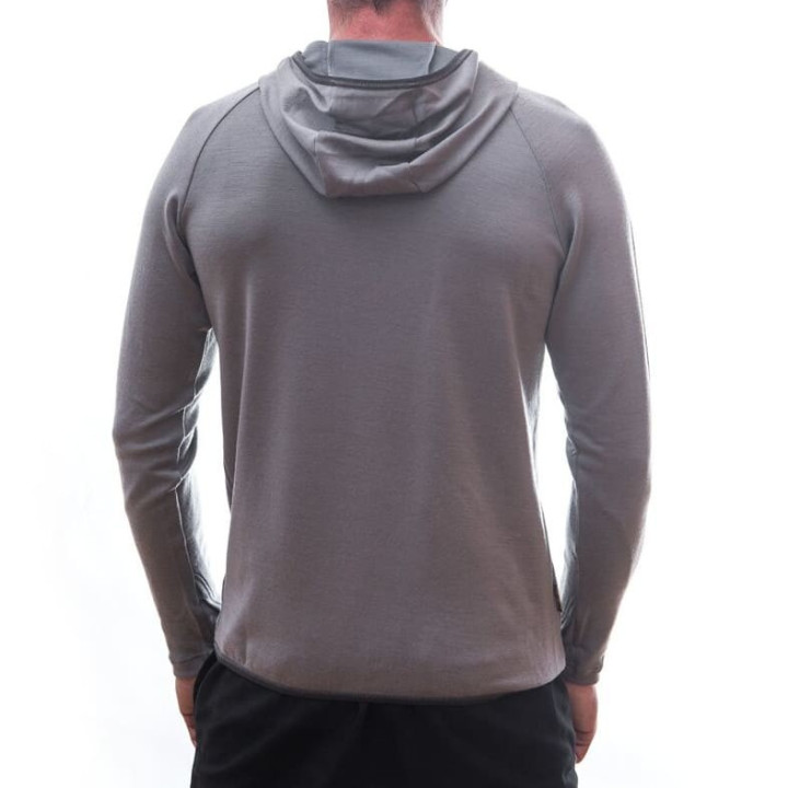 Bluza z kapturem Sensor Merino UP Fleece Hooded grey mountains