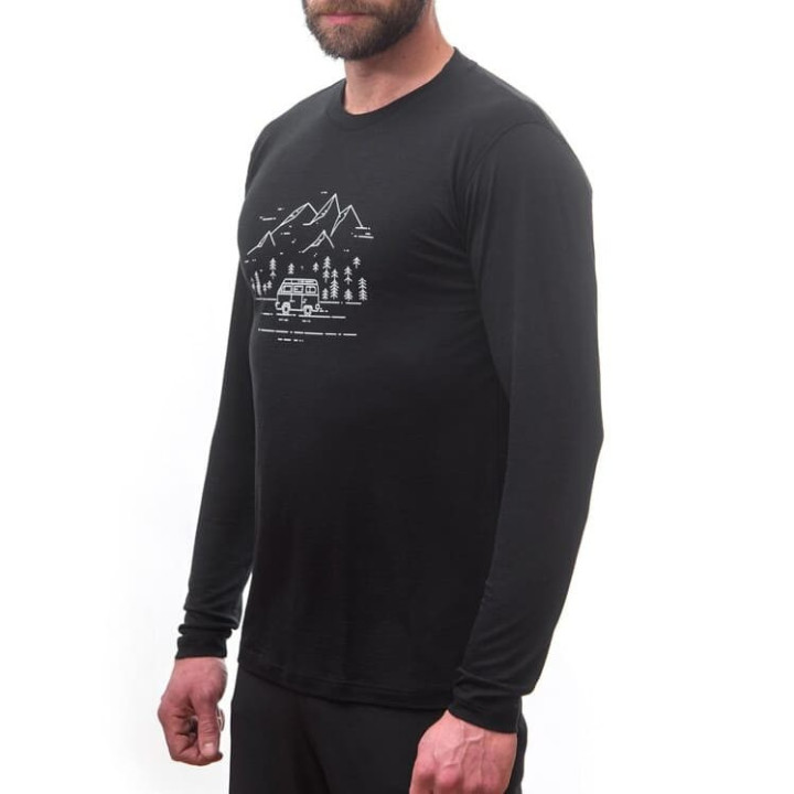 Koszulka SENSOR MERINO AIR TEE SS Men black