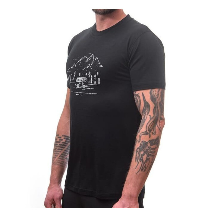Koszulka SENSOR MERINO AIR TEE SS Men black