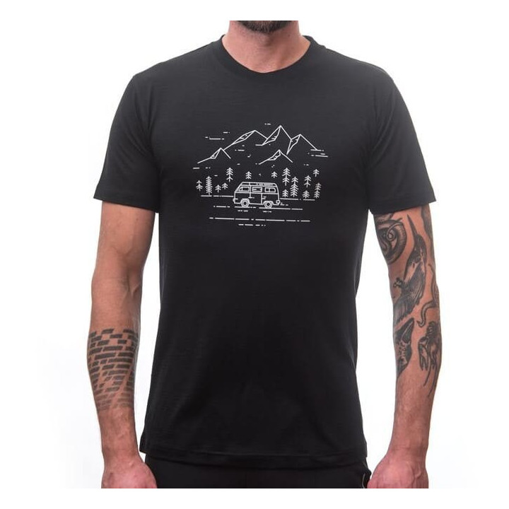 Koszulka SENSOR MERINO AIR TEE SS Men black