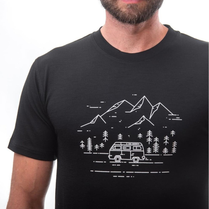 Koszulka SENSOR MERINO AIR TEE SS Men black