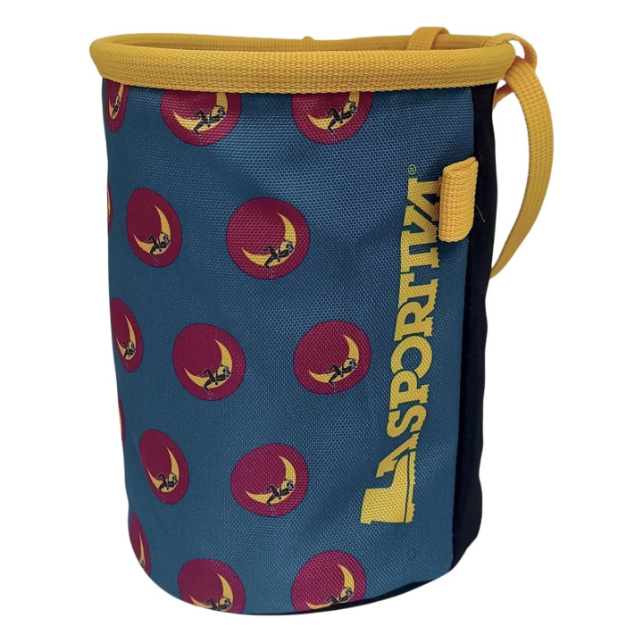 Worek na magnezję La Sportiva Climbing On The Moon Chalk Bag turchese/giallo