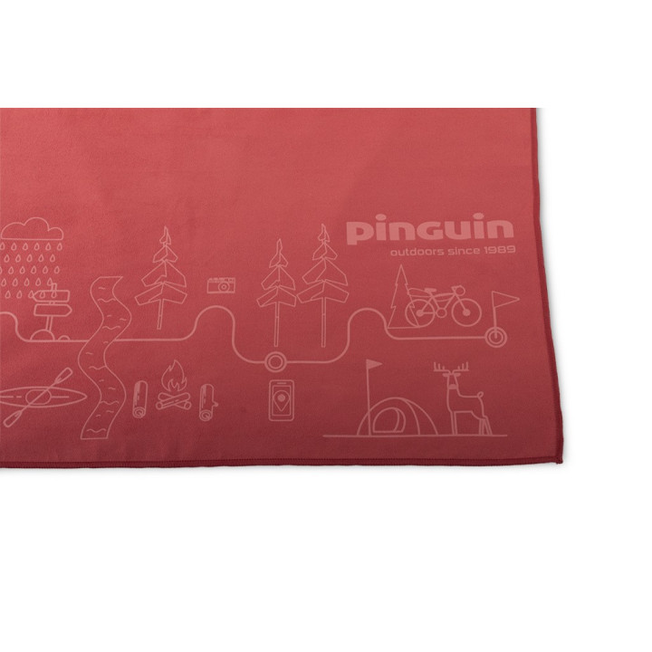 Ręcznik szybkoschnący PINGUIN Micro Towel Mapa red