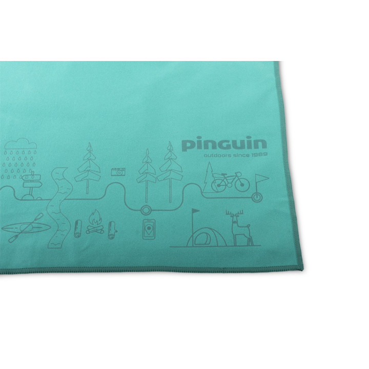 Ręcznik szybkoschnący PINGUIN Micro Towel Mapa petrol green