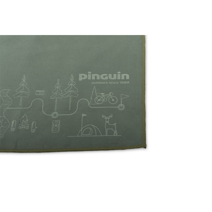 Ręcznik szybkoschnący PINGUIN Micro Towel Mapa greenish grey