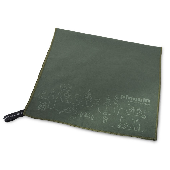 Ręcznik szybkoschnący PINGUIN Micro Towel Mapa greenish grey